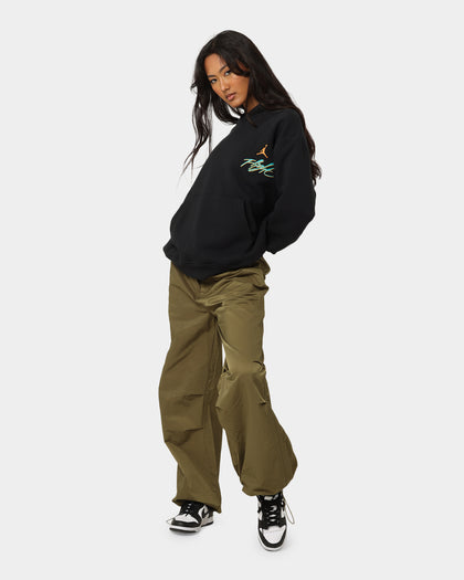 Jordan Essential Flight Graphic Fleece Hoodie Black/New Emerald