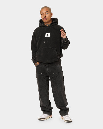 Jordan Essential Statement Washed Fleece Hoodie Black