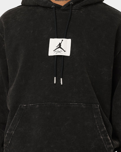 Jordan Essential Statement Washed Fleece Hoodie Black