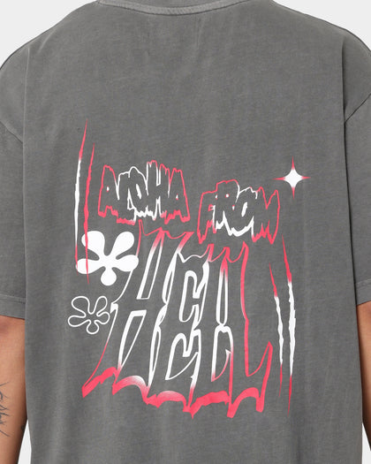 Dead Studios Aloha T-Shirt Charcoal/Red/White