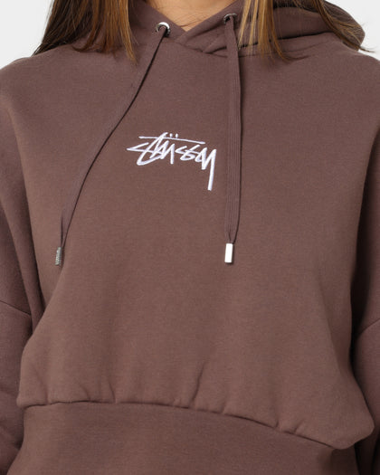 Stussy Women's Stock Hoodie Brown