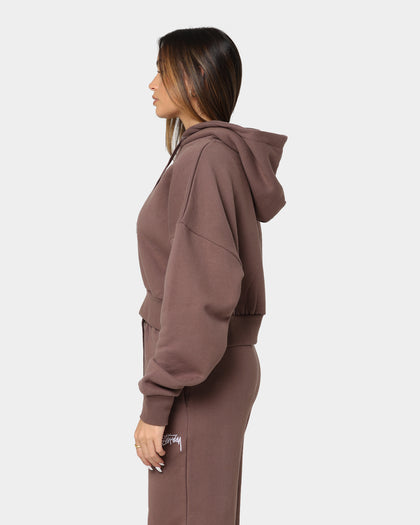Stussy Women's Stock Hoodie Brown