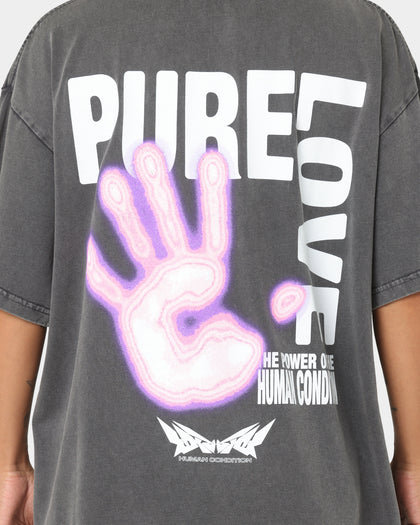 Loiter Human Condition Vintage T-Shirt Charcoal