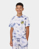 Santa Cruz Kids' Checked Out Flamed Dot Front T-Shirt Blue Tie Dye