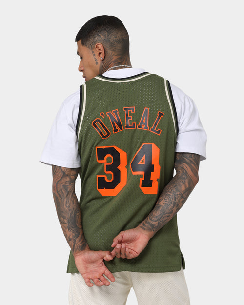 Mitchell & Ness Los Angeles Lakers Shaquille O'Neal #34 Flight Swingman Jersey Olive