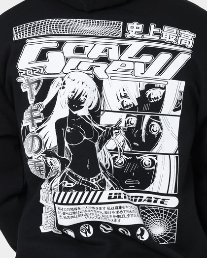 Goat Crew Anime Hoodie Black