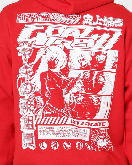 Goat Crew Anime Hoodie Red