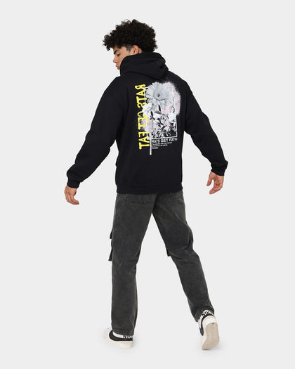 Rats Get Fat Paint Flower Hoodie Black