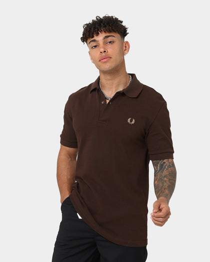 Fred Perry Pique Polo Shirt Rich Brown