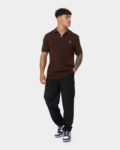 Fred Perry Pique Polo Shirt Rich Brown