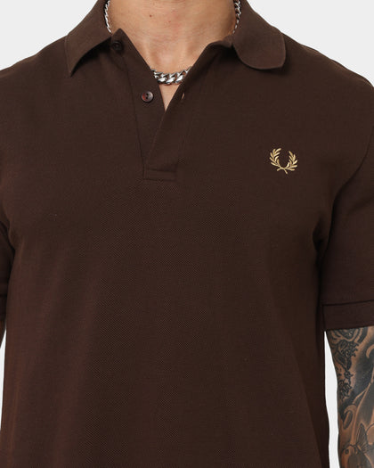 Fred Perry Pique Polo Shirt Rich Brown