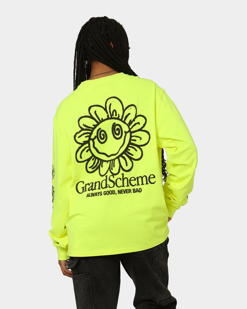 Grand Scheme Always Good Long Sleeve T-Shirt Fluro Yellow