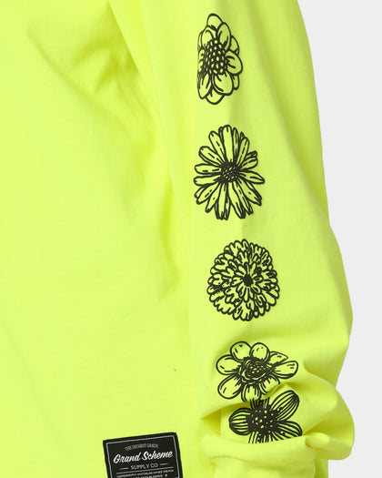 Grand Scheme Always Good Long Sleeve T-Shirt Fluro Yellow