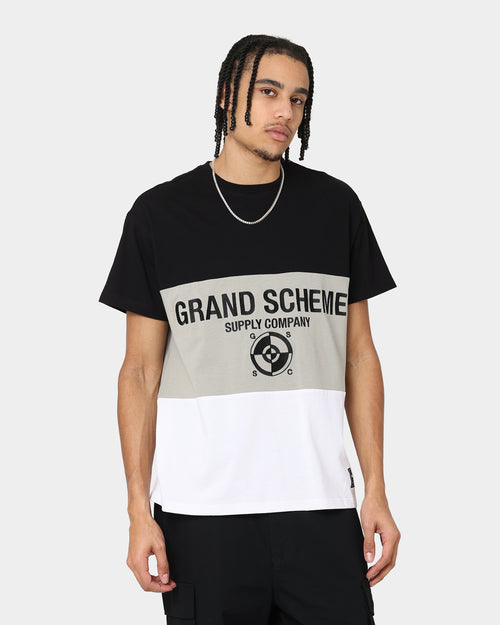 Grand Scheme Colour Block T-Shirt Black/White/Grey