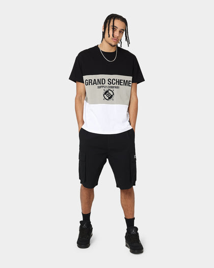Grand Scheme Colour Block T-Shirt Black/White/Grey