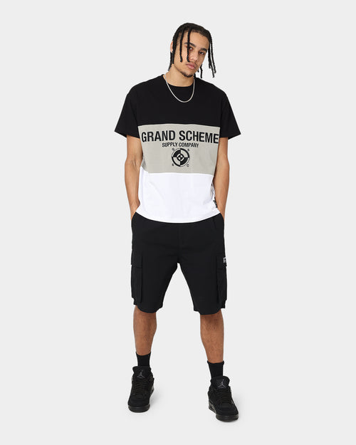 Grand Scheme Colour Block T-Shirt Black/White/Grey