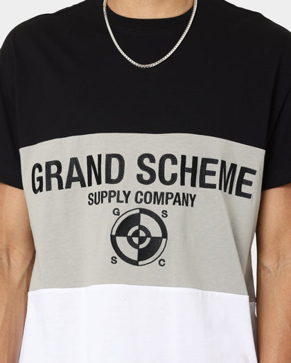 Grand Scheme Colour Block T-Shirt Black/White/Grey