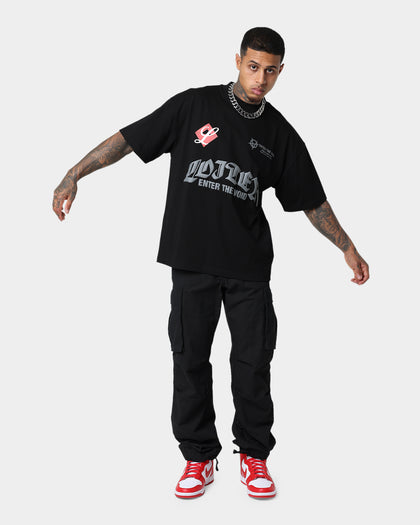 Loiter Void Multi Logo Vintage T-Shirt Vintage Black