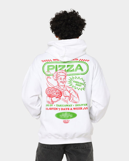 Goat Crew Pizza Shop Hoodie White