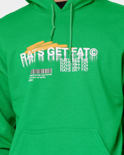 Rats Get Fat Spray Butterfly Hoodie Green