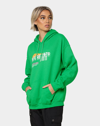 Rats Get Fat Spray Butterfly Hoodie Green