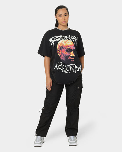 Rodman Brand The Worm Face Tats Vintage T-Shirt Black Wash