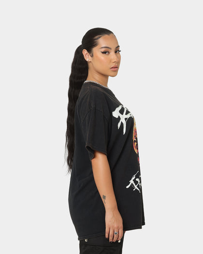 Rodman Brand The Worm Face Tats Vintage T-Shirt Black Wash