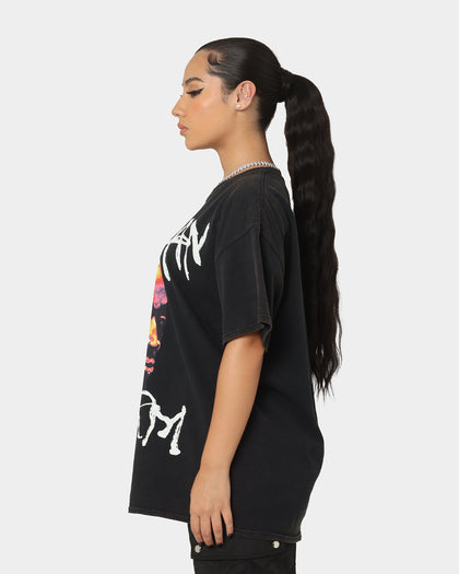 Rodman Brand The Worm Face Tats Vintage T-Shirt Black Wash