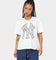 Majestic Athletic Women's New York Yankees Check Logo Boxy T-Shirt Optic White