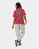 Majestic Athletic Women's Contrast Stitch T-Shirt Dark Blood