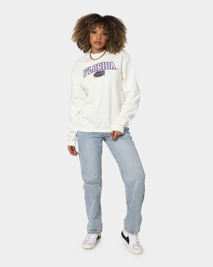 National Collegiate Athletic Association Women's Florida Gators Vintage Ember Arch Crewneck Vintage White