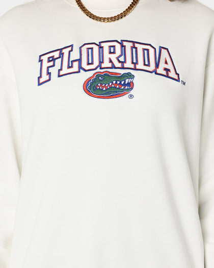 National Collegiate Athletic Association Women's Florida Gators Vintage Ember Arch Crewneck Vintage White