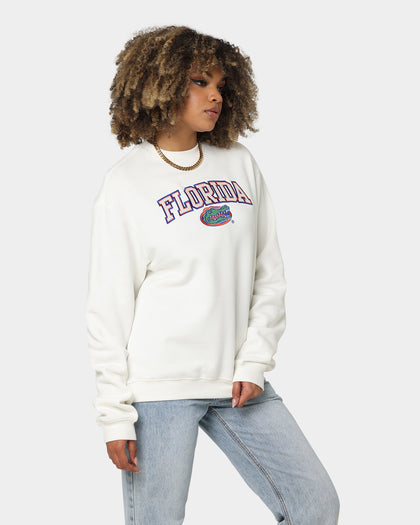 National Collegiate Athletic Association Women's Florida Gators Vintage Ember Arch Crewneck Vintage White