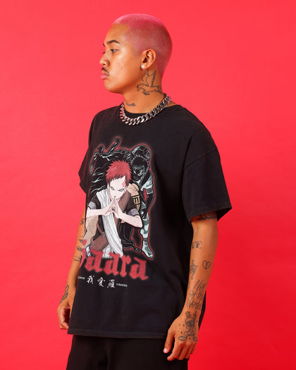 Goat Crew X Naruto Gaara Vintage T-Shirt Black Wash