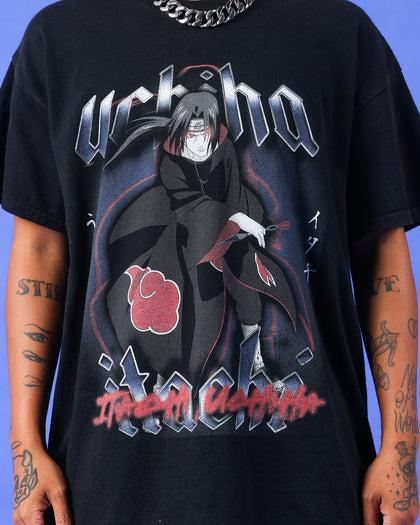Goat Crew X Naruto Itachi Uchiha Premium Vintage T-Shirt Vintage Black