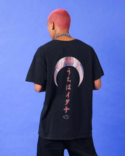 Goat Crew X Naruto Itachi Uchiha Premium Vintage T-Shirt Vintage Black