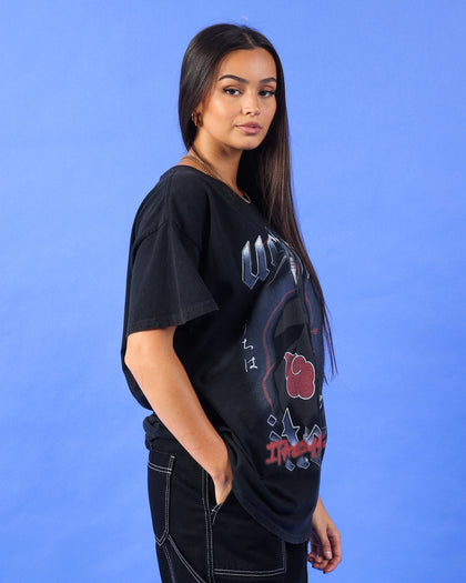 Goat Crew X Naruto Itachi Uchiha Premium Vintage T-Shirt Vintage Black