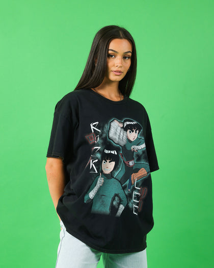 Goat Crew X Naruto Rock Lee Vintage T-Shirt Black Wash