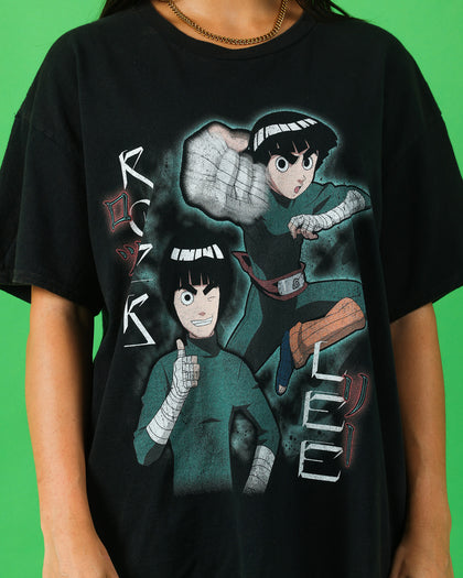 Goat Crew X Naruto Rock Lee Vintage T-Shirt Black Wash