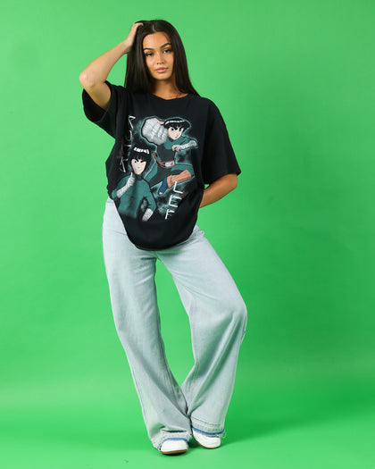 Goat Crew X Naruto Rock Lee Vintage T-Shirt Black Wash