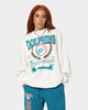Mitchell & Ness Women's Miami Dolphins National Crewneck White Marle