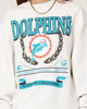 Mitchell & Ness Women's Miami Dolphins National Crewneck White Marle
