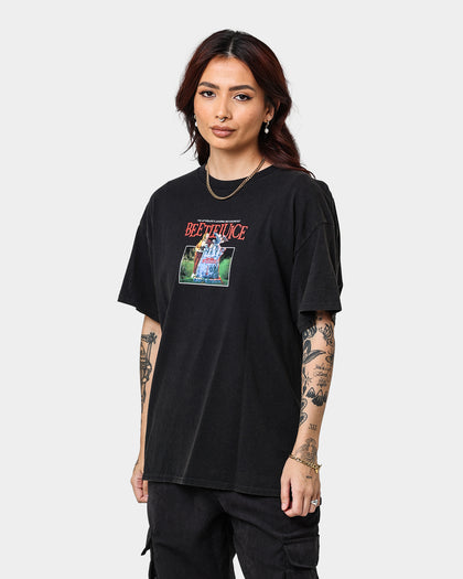 American Thrift X Beetlejuice Here Lies Vintage T-Shirt Vintage Black
