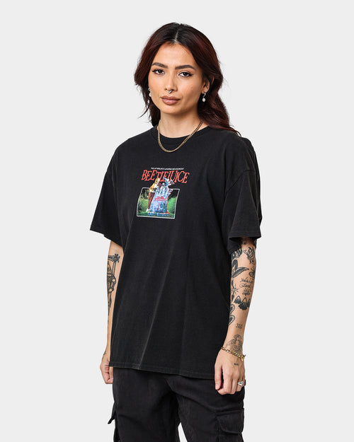 American Thrift X Beetlejuice Here Lies Vintage T-Shirt Vintage Black