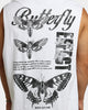 Rats Get Fat Butterfly Effect Muscle T-Shirt White