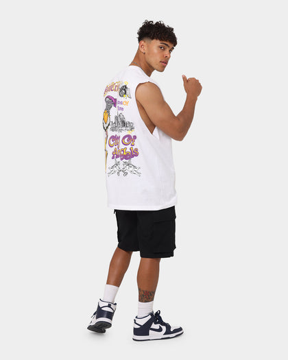 Goat Crew City Of Angels Muscle T-Shirt White