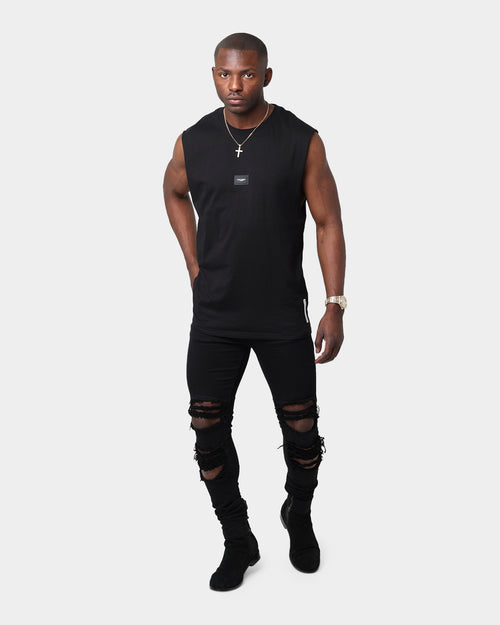 Saint Morta Annex Premier Oversized Muscle T-Shirt Black/Black