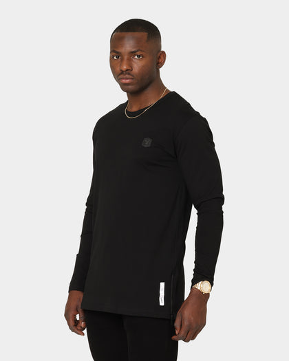 Saint Morta Edition Drop Tail Long Sleeve T-Shirt Black