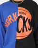 Mitchell & Ness Women's New York Knicks Big Face 5.0 Crewneck Blue