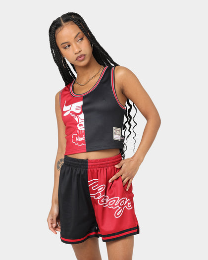 Mitchell & Ness Women's Chicago Bulls Big Face 5.0 Crop Tank Top Red